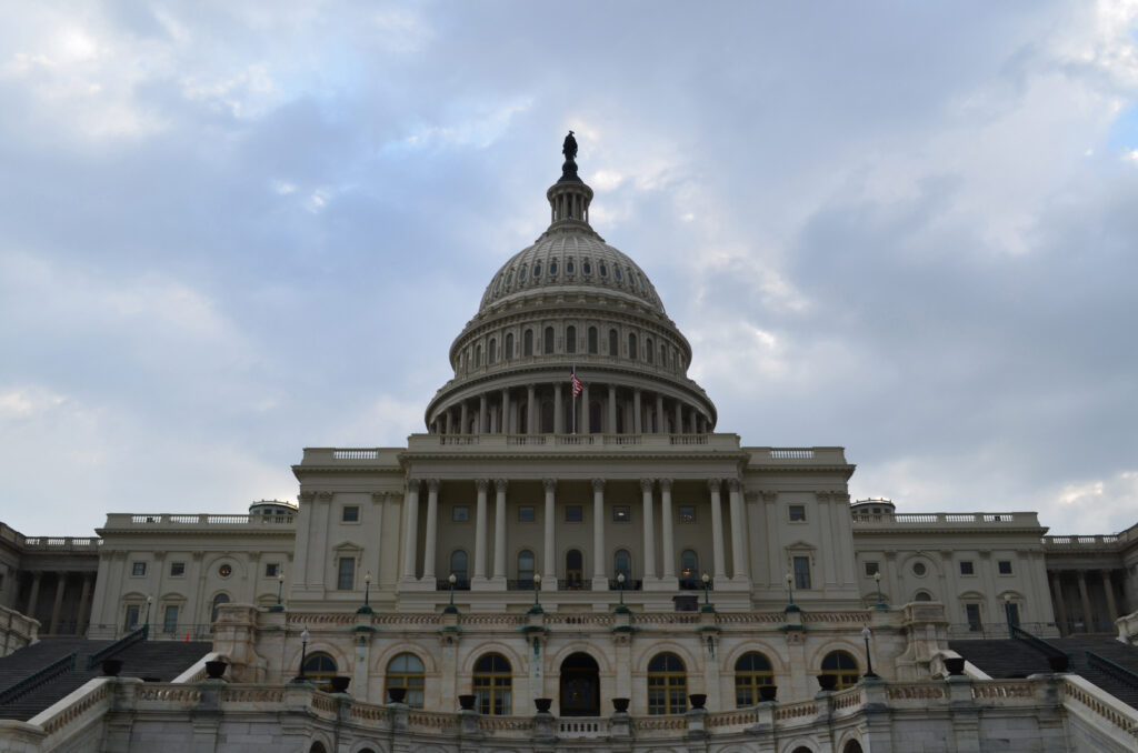 Fantastic view of the front of the Capitol Building.